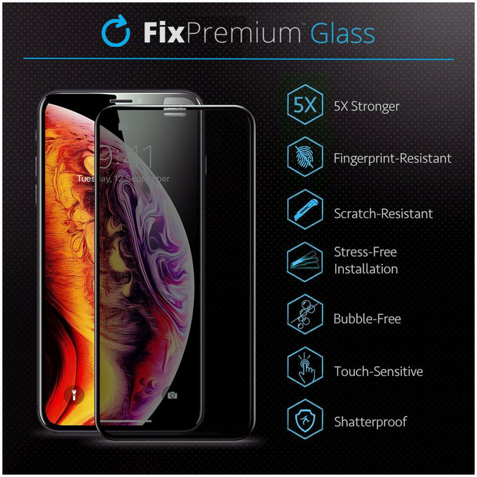 Vetro temperato Privacy Anti-Spy per iPhone 13 mini, FixPremium