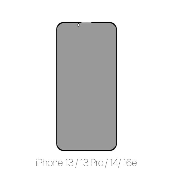 Vetro temperato Privacy Anti-Spy per iPhone 13, 13 Pro, 14, 16e, FixPremium