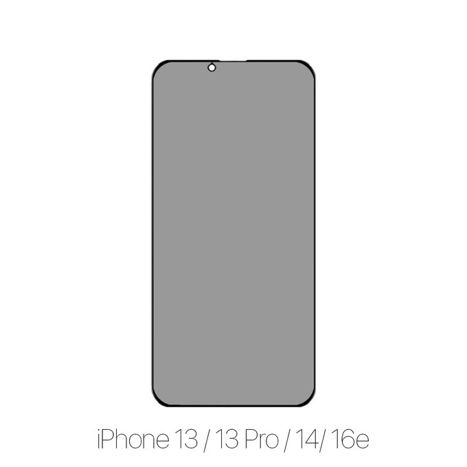 Vetro temperato Privacy Anti-Spy per iPhone 13, 13 Pro, 14, 16e, FixPremium