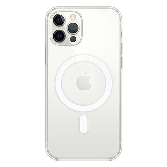 Custodia in silicone con MagSafe per iPhone 12, 12 Pro, Transparent, FixPremium