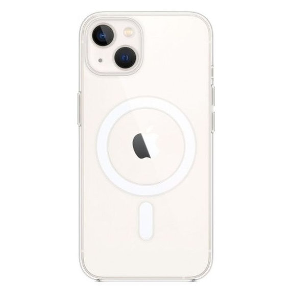 Custodia in silicone con MagSafe per iPhone 13, 14, Transparent, FixPremium
