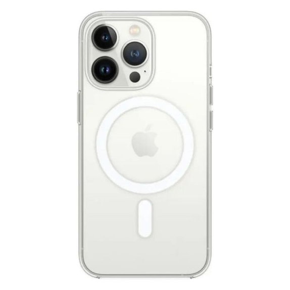Custodia in silicone con MagSafe per iPhone 13 Pro, Transparent, FixPremium