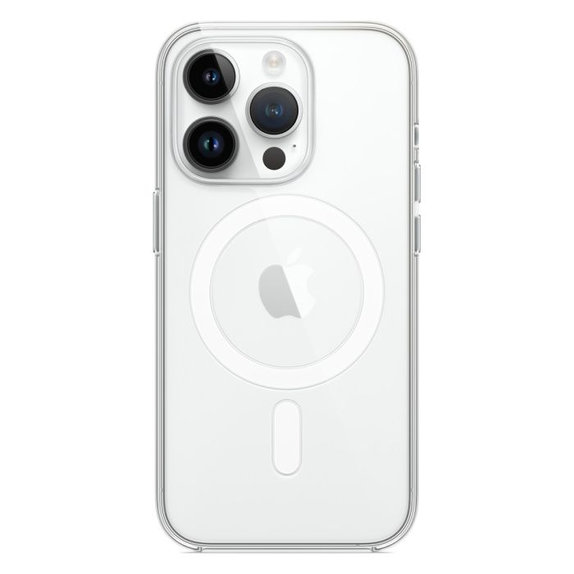 Custodia in silicone con MagSafe per iPhone 14 Pro, Transparent, FixPremium