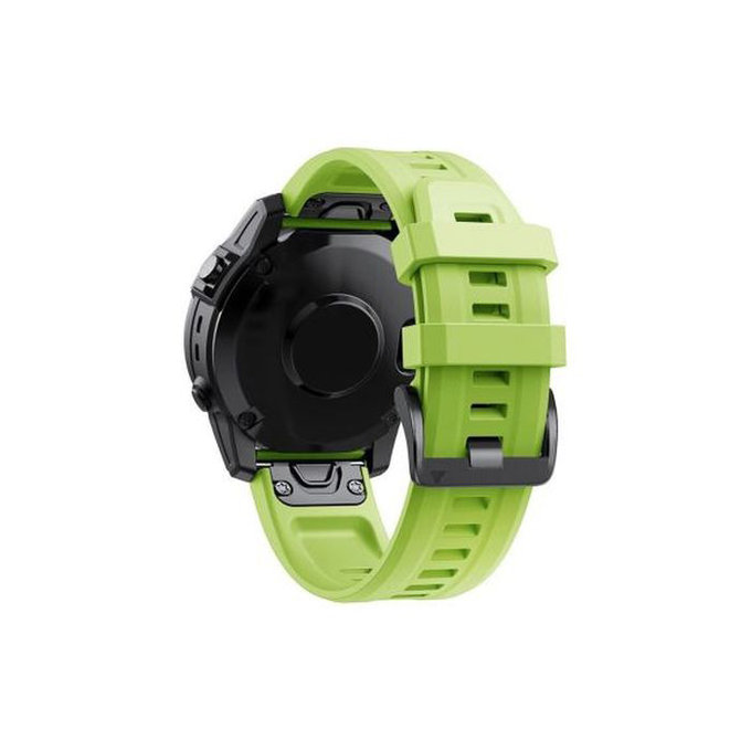 Cinturino in silicone per Garmin QuickFit 22mm, Green, FixPremium