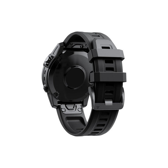 Cinturino in silicone per Garmin QuickFit 22mm, Black, FixPremium