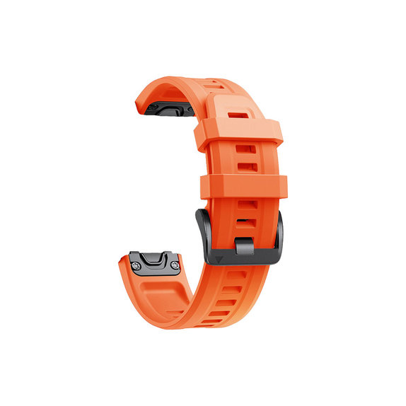 Cinturino in silicone per Garmin QuickFit 26mm, Orange, FixPremium