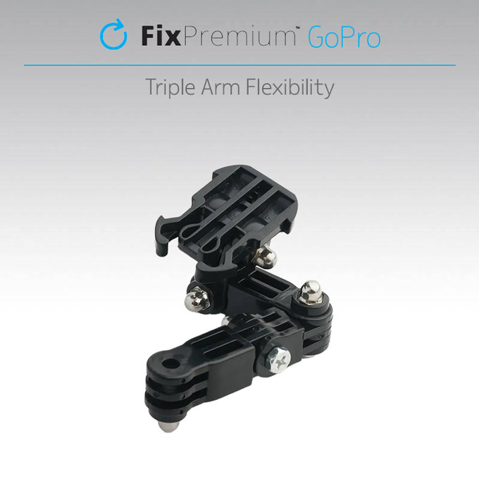 Supporto a 3 bracci per GoPro, Black, FixPremium