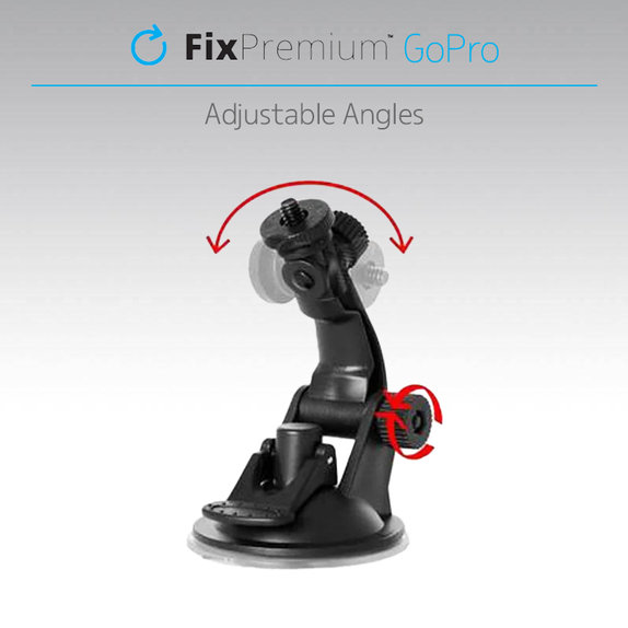 Supporto con ventosa per GoPro, Black, FixPremium