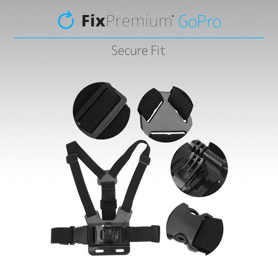 Supporto da corpo per GoPro, Black, FixPremium