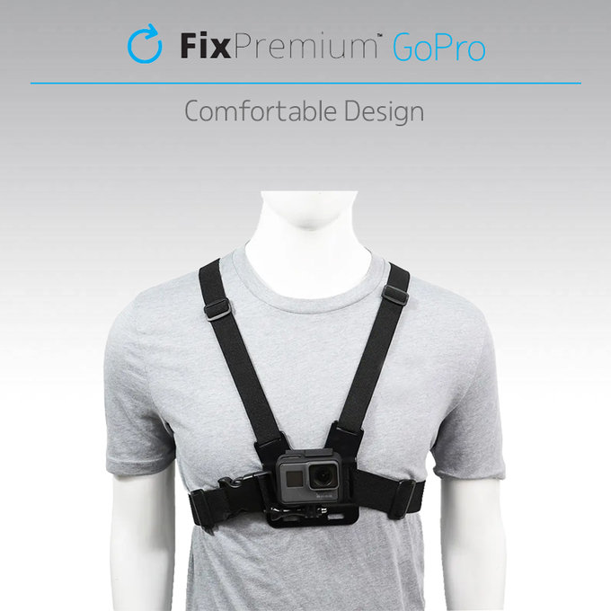 Supporto da corpo per GoPro, Black, FixPremium