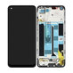 Schermo per Realme 8 RMX3085, Cyber Black, Vetro touch con cornice, 4906919, Genuine Service Pack