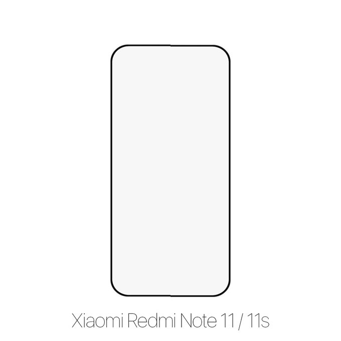 Vetro temperato FullCase per Xiaomi Redmi Note 11, 11S, FixPremium
