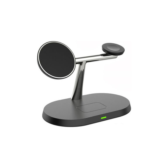 Supporto MagSafe 3in1 per iPhone, Apple Watch e AirPods, Black, FixPremium