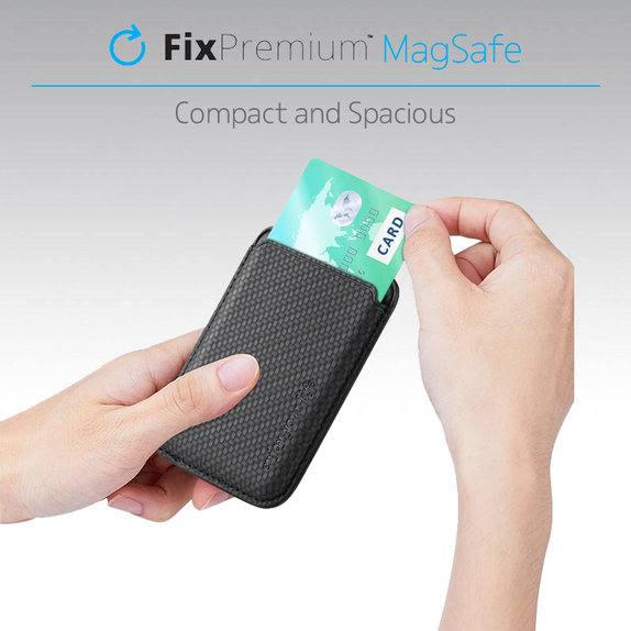 MagSafe Carbon Wallet, Black, FixPremium