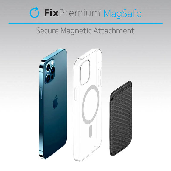 MagSafe Carbon Wallet, Black, FixPremium