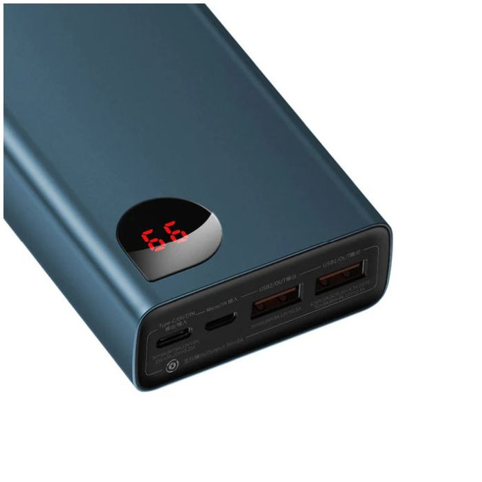 PowerBank 20 000mAh, 65W, Blue, Baseus