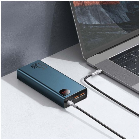 PowerBank 20 000mAh, 65W, Blue, Baseus