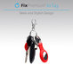 Portachiavi in silicone per AirTag, Orange, FixPremium
