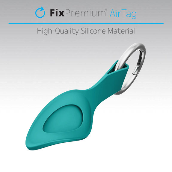 Portachiavi in silicone per AirTag, Orange, FixPremium