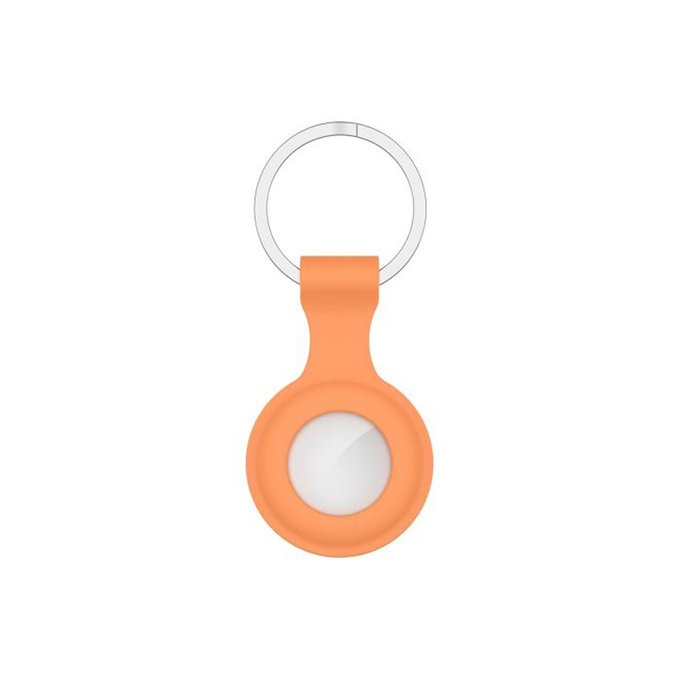 Portachiavi in silicone per AirTag, Orange, FixPremium