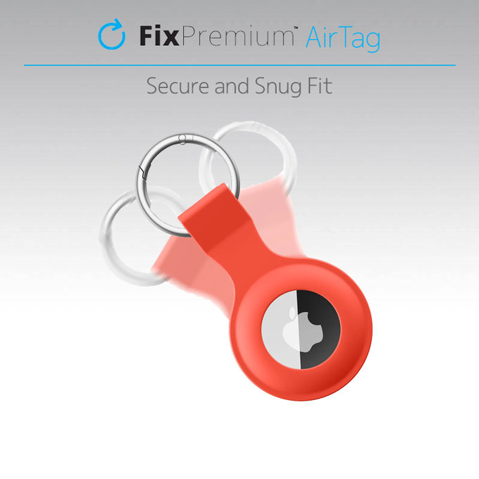 Portachiavi in silicone per AirTag, Blue, FixPremium