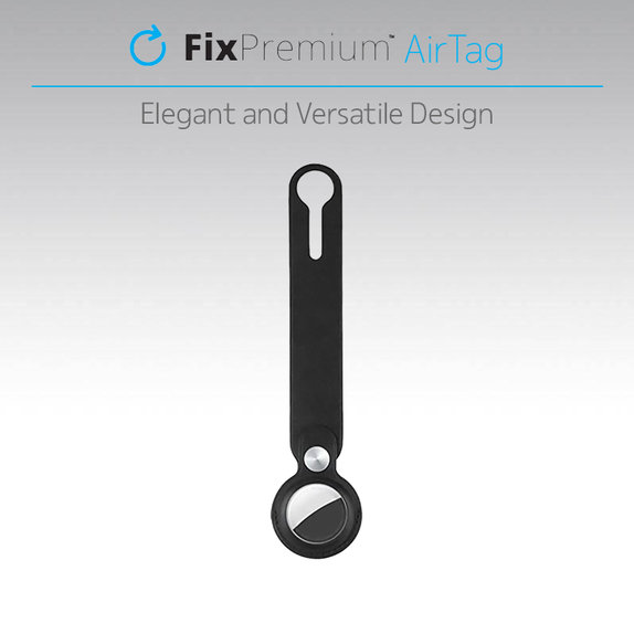 Portachiavi in pelle per AirTag, Blue, FixPremium