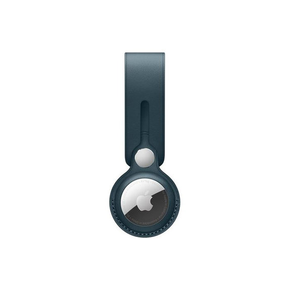 Portachiavi in pelle per AirTag, Blue, FixPremium