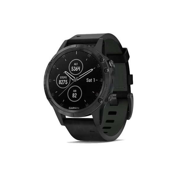 Cinturino in pelle per Garmin QuickFit 22mm, Black, FixPremium