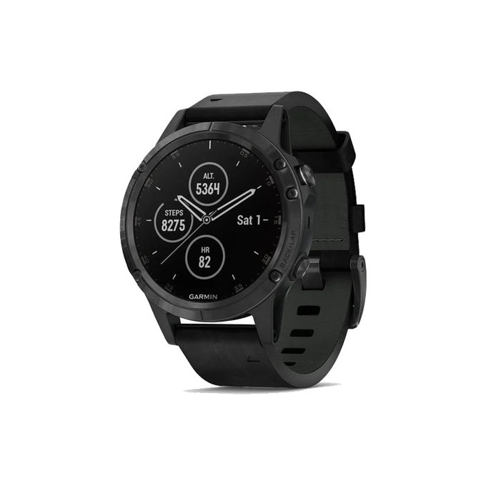 Cinturino in pelle per Garmin QuickFit 22mm, Black, FixPremium