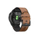 Cinturino in pelle per Garmin QuickFit 22mm, Light Brown, FixPremium