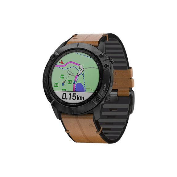 Cinturino in pelle per Garmin QuickFit 26mm, Light Brown, FixPremium