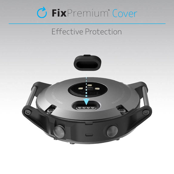 Copertura della porta di ricarica per Garmin Watch, Grey, FixPremium