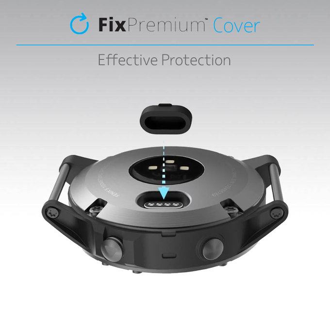 Copertura della porta di ricarica per Garmin Watch, Grey, FixPremium