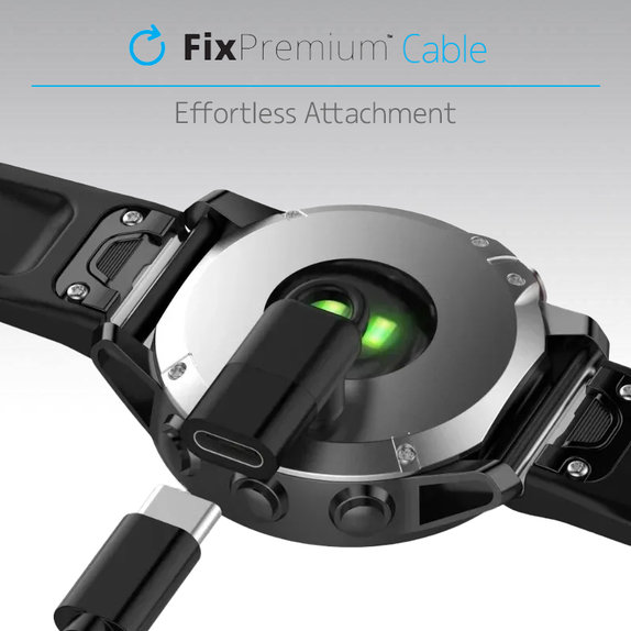 Adattatore USB-C per porta Garmin per Watch, Black, FixPremium