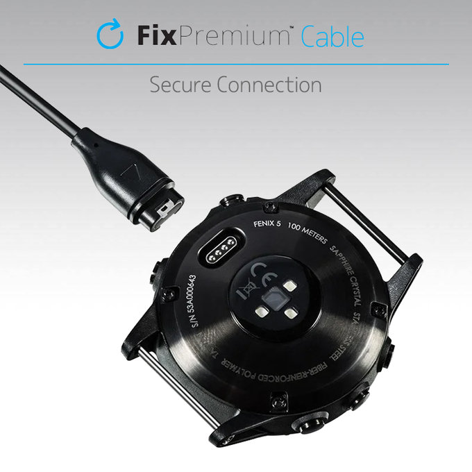 Cavo di ricarica USB-C per Garmin Watch, Black, FixPremium