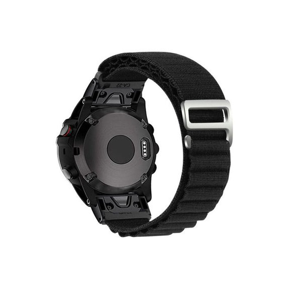 Cinturino Alpine Loop per Garmin QuickFit 26mm, Black, FixPremium