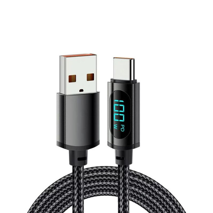 Cavo da USB-C a USB con funzione Power Delivery 1m, Black, FixPremium
