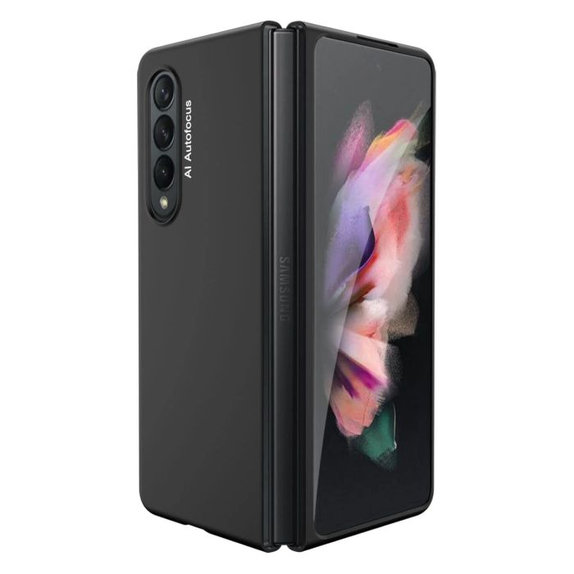 Custodia in silicone per Samsung Z Fold 3, Black, FixPremium