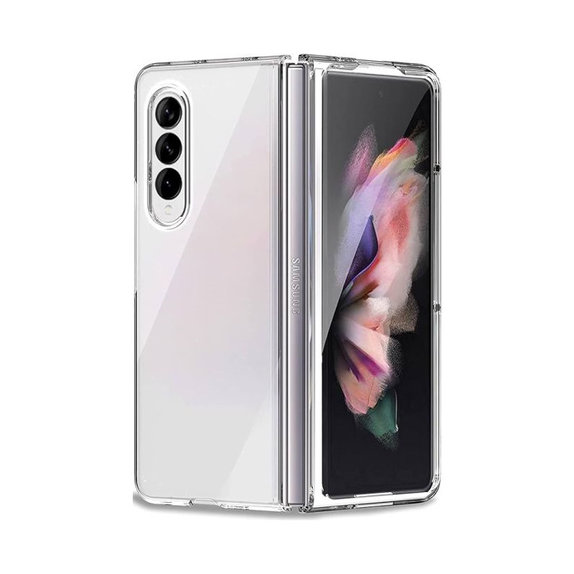 Custodia in silicone per Samsung Z Fold 3, Transparent, FixPremium