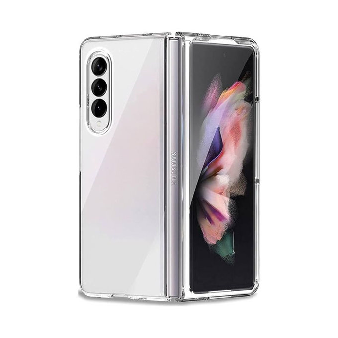 Custodia in silicone per Samsung Z Fold 3, Transparent, FixPremium