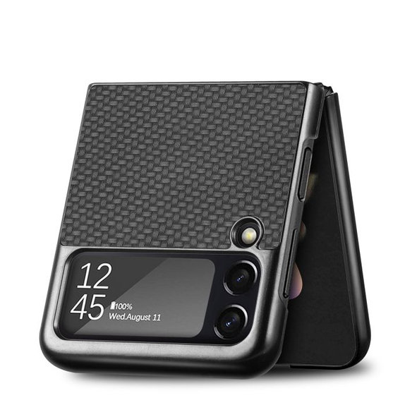 Custodia Carbon per Samsung Z Flip 4, Black, FixPremium