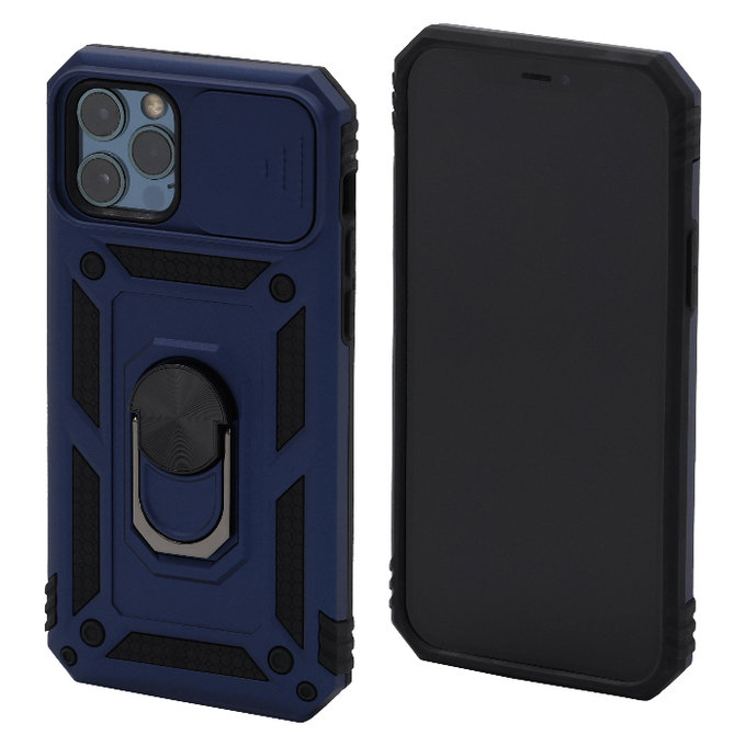 Custodia CamShield per iPhone 12, 12 Pro, Blue, FixPremium