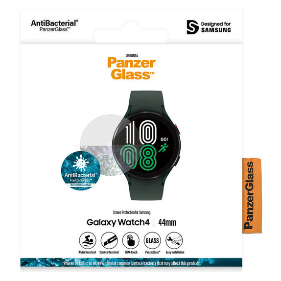 Vetro temperato Flat Glass AB per Samsung Galaxy Watch4 44 mm, Trasparente, PanzerGlass