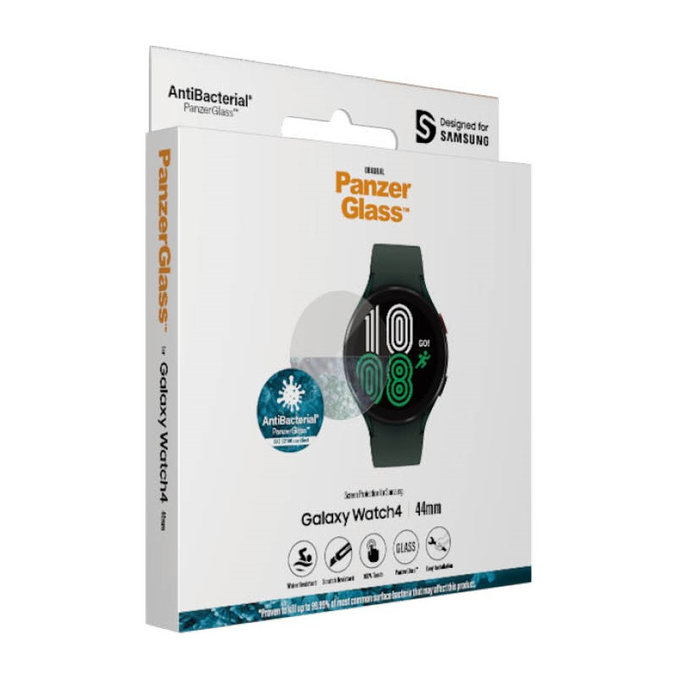 Vetro temperato Flat Glass AB per Samsung Galaxy Watch4 44 mm, Trasparente, PanzerGlass