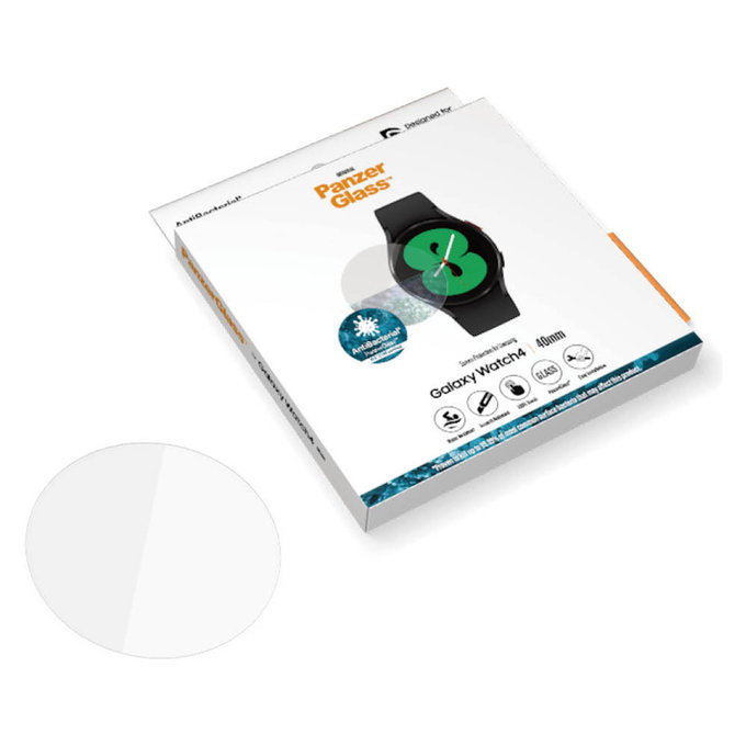 Vetro temperato Flat Glass AB per Samsung Galaxy Watch 4 40 mm, Trasparente, PanzerGlass