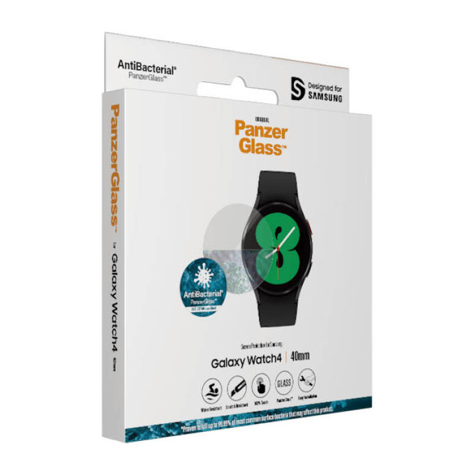 Vetro temperato Flat Glass AB per Samsung Galaxy Watch 4 40 mm, Trasparente, PanzerGlass