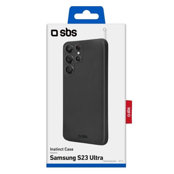 Custodia Instinct per Samsung S23 Ultra, Black, SBS