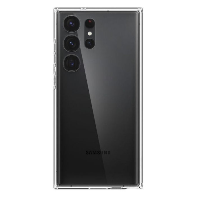 Custodia Ultra Hybrid per Samsung S23 Ultra, Crystal Clear, Spigen
