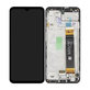 Schermo per Samsung A23 4G A235F, Black, Vetro touch con cornice, GH82-28563A, GH82-28657A, Genuine Service Pack