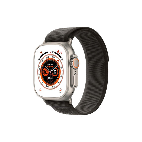 Cinturino Trail Loop per Apple Watch 42, 44, 45 e 49mm, Space Gray, FixPremium